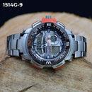 RELOJ JOEFOX DOBLE/HORA PLATA/NARANJA HOMBRE 1514G-9 My Store - reloj mayorista Medellín