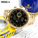 RELOJ JOEFOX ANA-DIG DORADO F.NEGRO 1903G-4 My Store - reloj mayorista Medellín