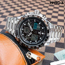 RELOJ JOEFOX METÁLICO DOBLE F. NEGRO/BLANCO HOMBRE 1919G-3 My Store - reloj mayorista Medellín