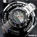 RELOJ JOEFOX METÁLICO DOBLE HORA PLATEADO HOMBRE 1929G-2 My Store - reloj mayorista Medellín