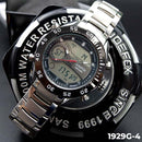 RELOJ JOEFOX METÁLICO DOBLE HORA GRIS HOMBRE 1929G-4 My Store - reloj mayorista Medellín