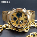 RELOJ JOEFOX METÁLICO DOBLE HORA DORADO HOMBRE 1933BG-5 My Store - reloj mayorista Medellín