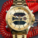 RELOJ JOEFOX METÁLICO DOBLE HORA DORADO HOMBRE 1934BG-5 My Store - reloj mayorista Medellín