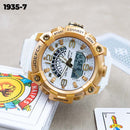 RELOJ JOEFOX ANA-DIG DEPORTIVO F. BLANCO CAJA DORADA HOMBRE 1935-7 My Store - reloj mayorista Medellín