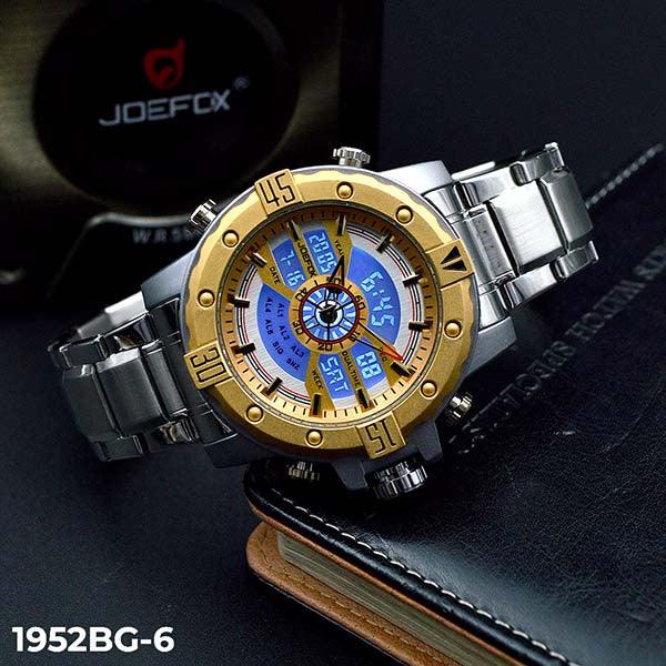 RELOJ JOEFOX PLATA/DORADO DOBLE/HORA 1952BG-6 My Store