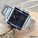 RELOJ JOEFOX PLATA/NEGRO DOBLE/HORA HOMBRE 1964G-2 My Store - reloj mayorista Medellín