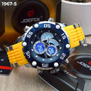 RELOJ JOEFOX AMARILLO/PLATA/AZUL DOBLE/HORA HOMBRE 1967-5 My Store - reloj mayorista Medellín