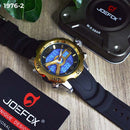 RELOJ JOEFOX NEGRO/DORADO/TABLERO NEGRO DOBLE/HORA HOMBRE 1976-2 My Store - reloj mayorista Medellín