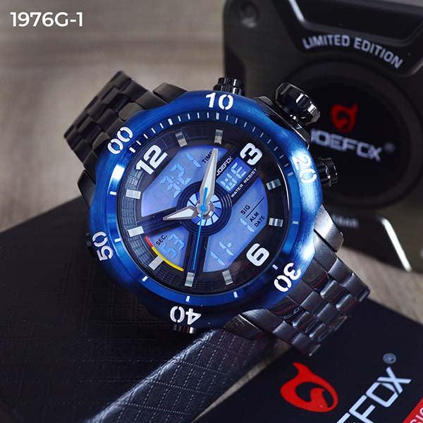 RELOJ JOEFOX NEGRO/AZUL DOBLE/HORA HOMBRE 1976G-1 My Store