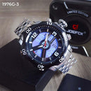RELOJ JOEFOX PLATA-NEGRO/NEGRO DOBLE/HORA HOMBRE 1976G-3 My Store - reloj mayorista Medellín
