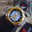 RELOJ JOEFOX PLATA-NEGRO/DORADO DOBLE/HORA HOMBRE 1976G-5 My Store - reloj mayorista Medellín