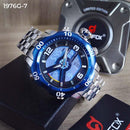 RELOJ JOEFOX PLATA/AZUL DOBLE/HORA HOMBRE 1976G-7 My Store - reloj mayorista Medellín