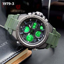 RELOJ JOEFOX VERDE MILITAR ANA-DIG DEPORTIVO HOMBRE 1979-3 My Store - reloj mayorista Medellín