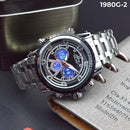 RELOJ JOEFOX PLATA/NEGRO DOBLE/HORA HOMBRE 1980G-2 My Store - reloj mayorista Medellín