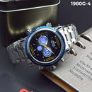 RELOJ JOEFOX PLATA/AZUL DOBLE/HORA HOMBRE 1980G-4 My Store - reloj mayorista Medellín
