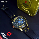RELOJ C33) JOEFOX NEGRO/DORADO DOBLE/HORA 1982-5 My Store