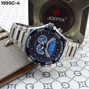 RELOJ JOEFOX PLATA/AZUL TABLERO AZUL DOBLE/HORA HOMBRE 1995G-4 My Store - reloj mayorista Medellín