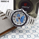 RELOJ JOEFOX PLATA/NEGRO TABLERO BLANCO LETRAS NEGRAS DOBLE/HORA HOMBRE 1995G-6 My Store - reloj mayorista Medellín