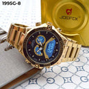 RELOJ JOEFOX DORADO TABLERO NEGRO/DORADO DOBLE/HORA HOMBRE 1995G-8 My Store - reloj mayorista Medellín