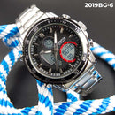 RELOJ JOEFOX METÁLICO DOBLE HORA PLATEADO HOMBRE 2019BG-6 My Store - reloj mayorista Medellín