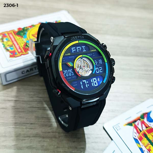 RELOJ JOEFOX DIGITAL LUZ LED SILICONA HOMBRE 2306-1 My Store
