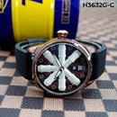 RELOJ T5 CUERO NEGRO/COBRE HOMBRE H3632G-C Kino Company - reloj mayorista Medellín