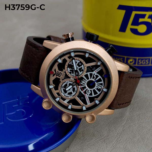 RELOJ T5 CUERO CRONÓGRAFO HOMBRE H3759G-C Kino Company