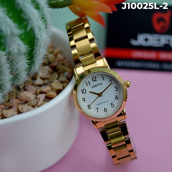 RELOJ JOEFOX DORADO/BLANCO ANÁLOGO METÁLICO J10025L-2 My Store