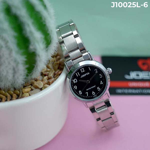 RELOJ JOEFOX PLATA/NEGRO ANÁLOGO METÁLICO J10025L-6 My Store