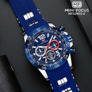 RELOJ MINI FOCUS CRONOGRAFO AZUL/SILICONA AZUL HOMBRE MF0290G-6 My Store - reloj mayorista Medellín