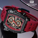 RELOJ MINI FOCUS CRONOGRAFO NEGRO/SILICONA ROJO HOMBRE MF0473G-4 My Store - reloj mayorista Medellín