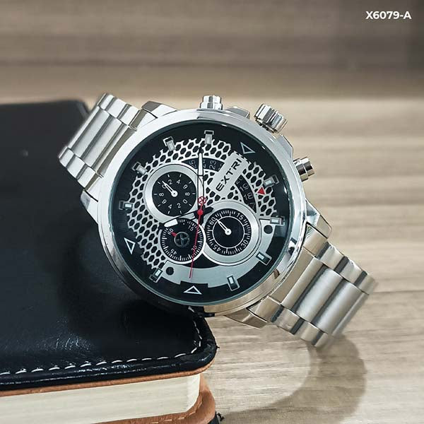 RELOJ EXTRI CRONOGRAFO METALICO HOMBRE X6079-A My Store