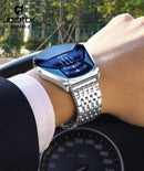 BND451 RELOJ JOEFOX  HORA GIRATORIA  METAL HOMBRE